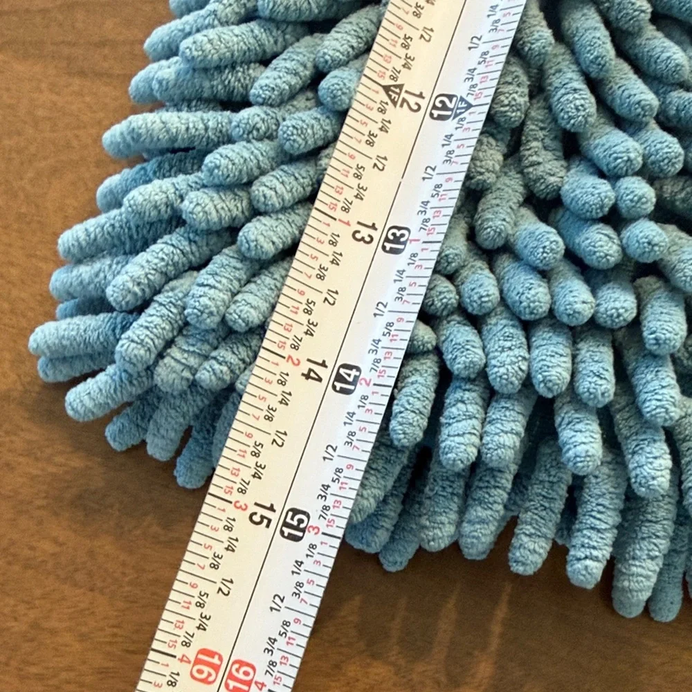 Norwex Chenille Teal Hand Towel used master kids bathroom kitchen bath